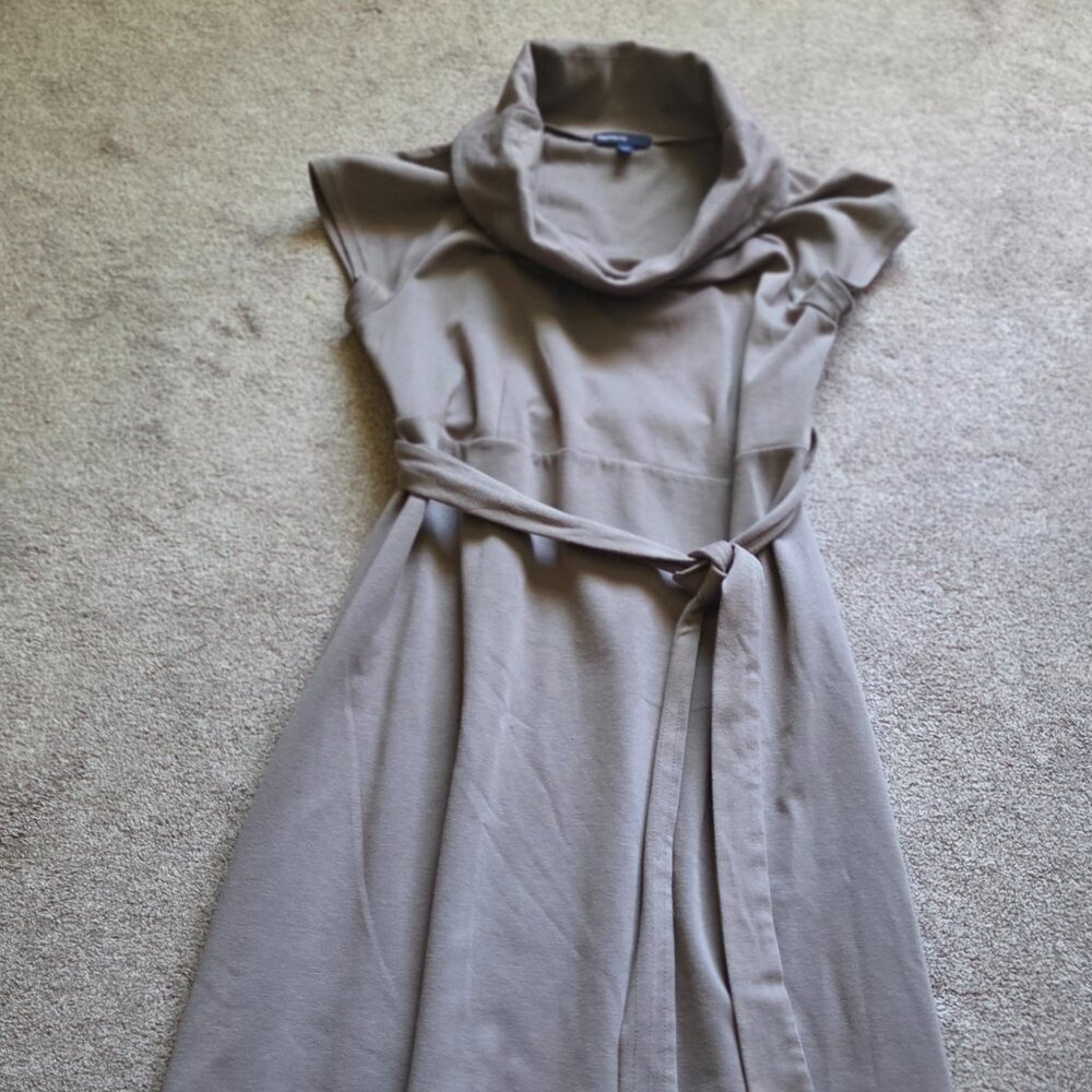 Gap cowl neck taupe  maternity dress size small